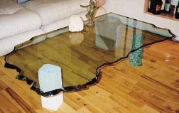 GLASS COFFEE TABLE NO.151 UNDATED BY LUCIEN SIMON