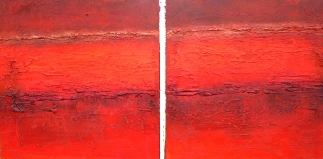 RED TUNDRA  DIPTYICH NO.299 UNDATED BY LUCIEN SIMON