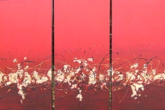RED DIPTYCH NO.443 UNDATED BY LUCIEN SIMON