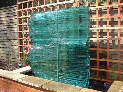 GLASS WALL WATER FEATURE NO.219 DATED 2002 BY LUCIEN SIMON