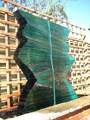 GLASS WALL WATER FEATURE NO.220 DATED 2001 BY LUCIEN SIMON