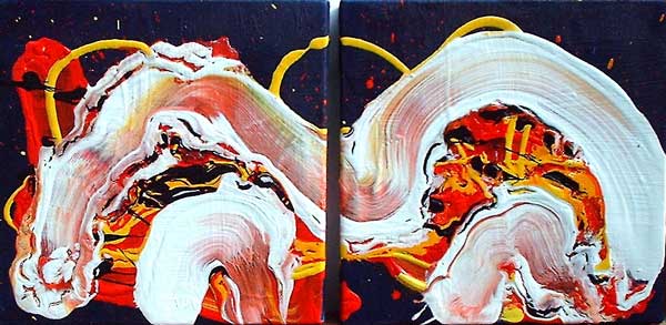 ICECREAM NIGHTS (DIPTYCH) NO.244 DATED 2004 BY LUCIEN SIMON