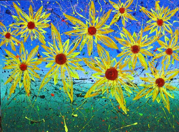 ELEVEN SUNFLOWERS NO.329 DATED 2005 BY LUCIEN SIMON