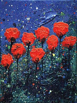 CLOSED POPPIES NO.35 DATED 2000 BY LUCIEN SIMON