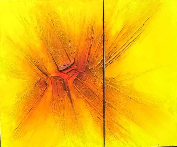 CRITICAL MASS DIPTYCH NO.444 DATED 2006 BY LUCIEN SIMON