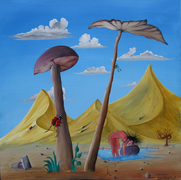 MUSHROOM LADY NO.562 DATED 2009 BY LUCIEN SIMON