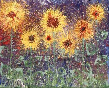 SEVEN SUNFLOWERS NO.59 DATED 1999 BY LUCIEN SIMON