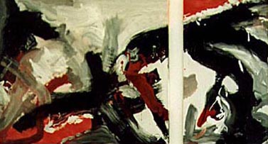 BLOOD IN HELL (DIPTYCH) NO.76 DATED 1988 BY LUCIEN SIMON