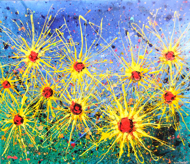 SUNFLOWERS  NO.886 DATED 2015 BY LUCIEN SIMON