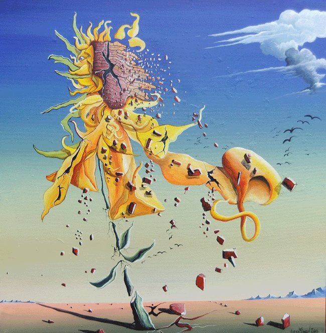 ONE SUNFLOWER NO.943 DATED 2016 BY LUCIEN SIMON